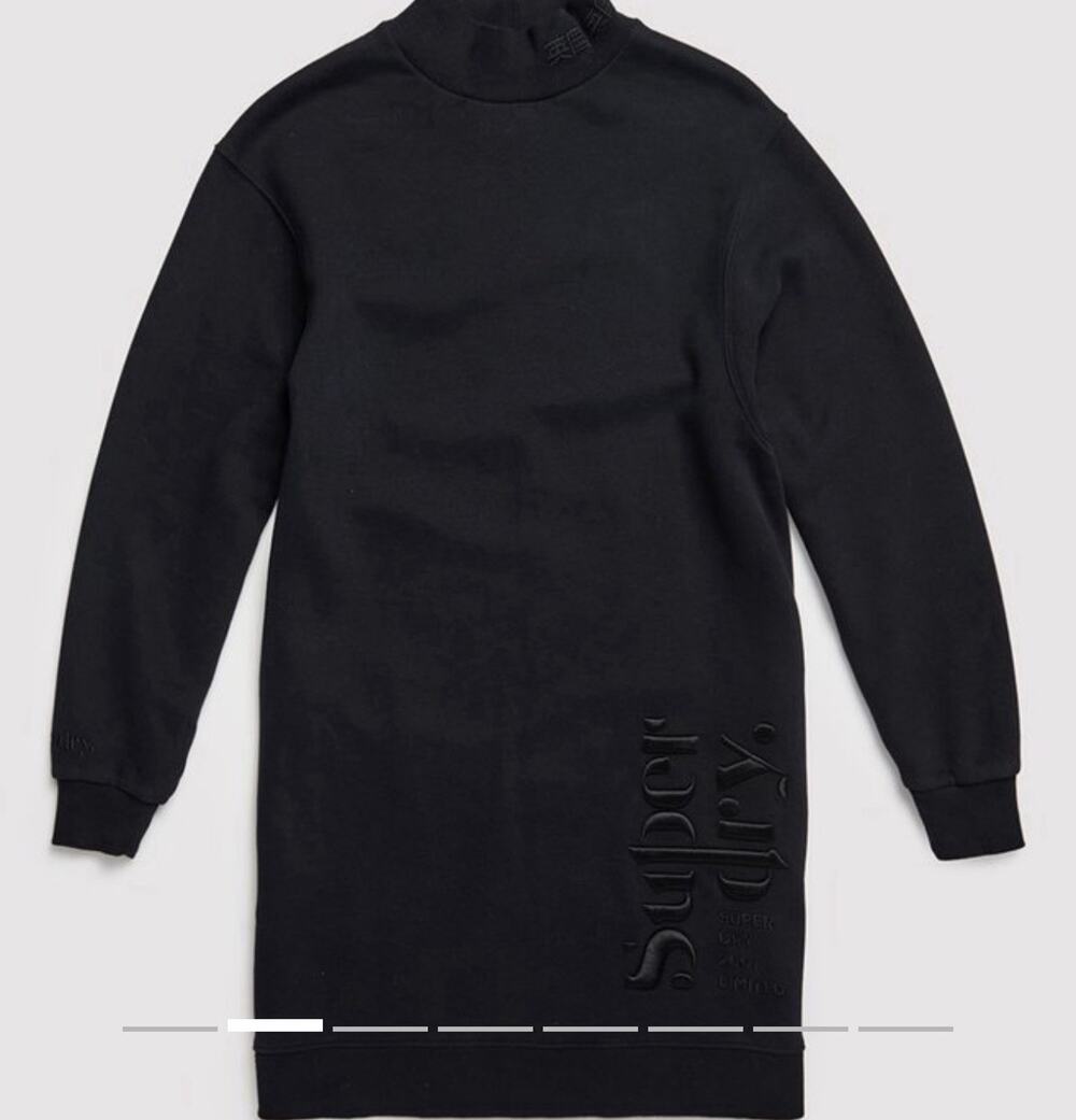 Super Dry Skandi High Neck Sweatshirt Dress, Womens Size 8